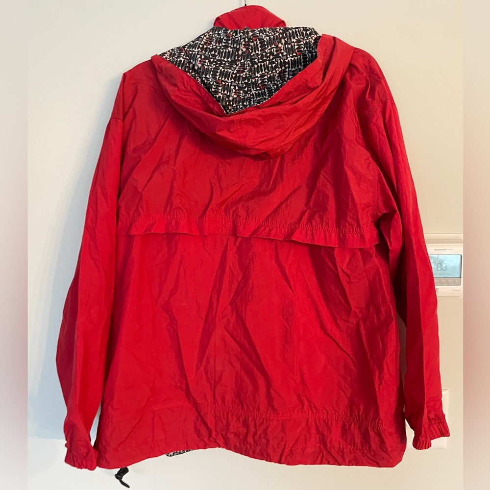 Nike Vintage 90s Windbreaker Hooded Jacket Red Size Large - Picture 2 of 3